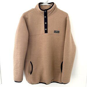 Simply Southern Women’s XL Pullover Brown 1/4 Snap Ribbed Pockets